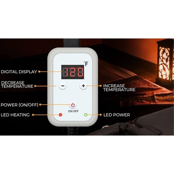 SereneLife Portable Hot Stones Warmer Bag With Digital Electric Heater No Stones - Picture 8 of 10